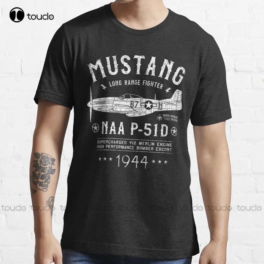 P-51 Mustang P51 Mustang P 51 Mustang P 51 P51 T-Shirt Arancione Camicie Per Le Donne Su Ordinazione Aldult Teenager Unisex Xs-5Xl Cotone Donna Uomo