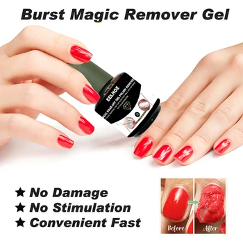 

EELHOE 15ml Nail Polish Remover Burst Gel Magic Nail Polish Remover Fast Soak Off UV Gel Nail Polish Lint-Free Degreaser Cleaner