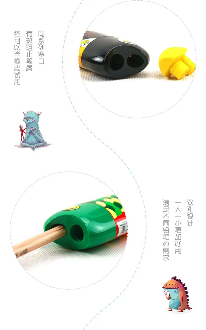 Germany Faber-Castell 1835 Diplopore Pencil Sharpener Color Lead Pencil Sharpener Pencil Shapper Cartoon Small Rubber Pencil Sha