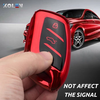 Soft TPU Car Remote Key Case Cover Holder Shell per MG ZS EV MG6 EZS HS EHS 2019 2020 Roewe RX5 i6 i5 RX3 RX8 ERX5 accessori - Soft TPU Car Remote Key Case Cover Holder Shell per MG ZS EV MG6 EZS