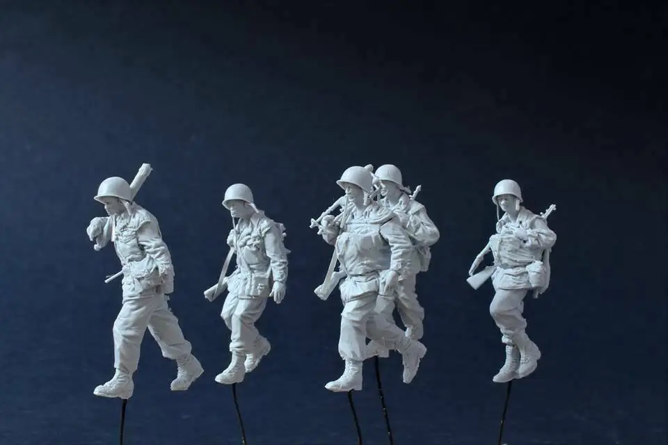 1/35 модельная фигурка из смолы набор нераскрашенные 1038(5 фигурок) | Игрушки и хобби