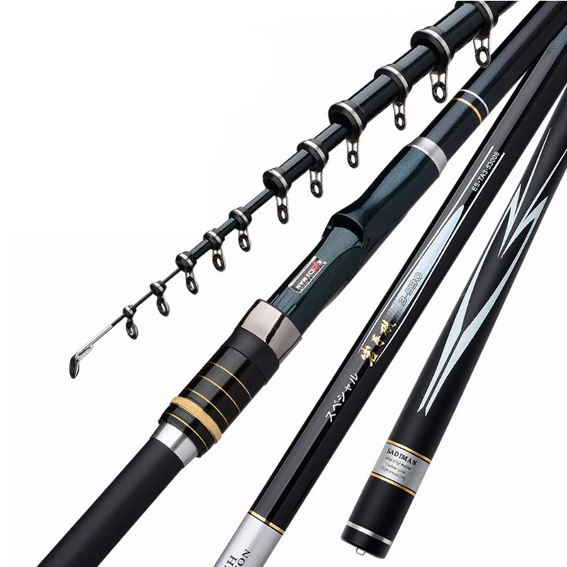 

Telescopic Rock Fishing Rod 3.6M 4.5M 5.4M 6.3M High Carbon Fiber Spinning Fishing Rod Ultralight for Carp Fishing X430