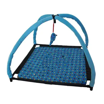 

Portable Cat Game Tent Climbing Frame with Hanging Fish Toy Kitten Pet Bed Toy Entertainment Practical Interactive Supplies