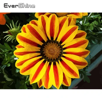 

EverShine Oil Painting By Numbers Kit Hand Painted Wall Art Sunflowers Drawing Canvas Home Decoration