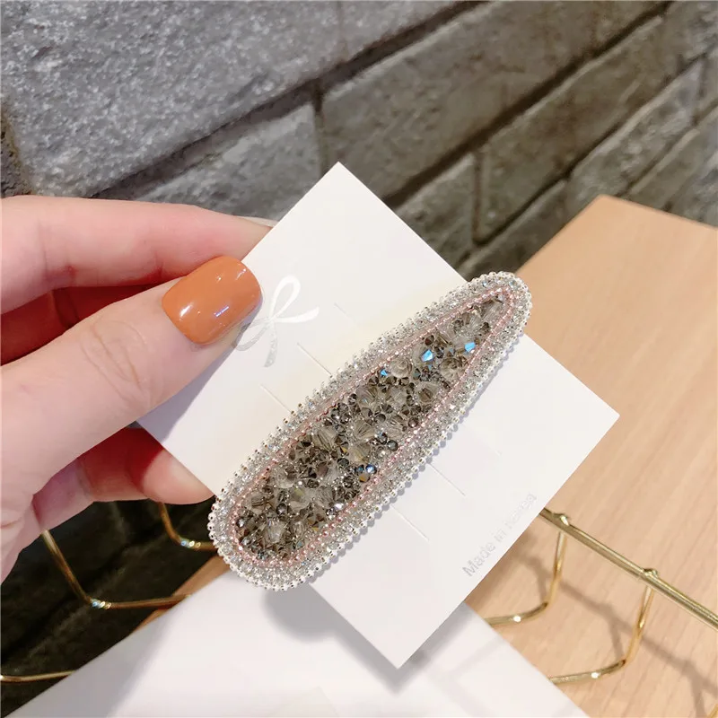 Новые корейские модные женские аксессуары для волос простые Кристальные капли воды блестящие BB шпильки для волос для девочек заколки для волос - Цвет: 2