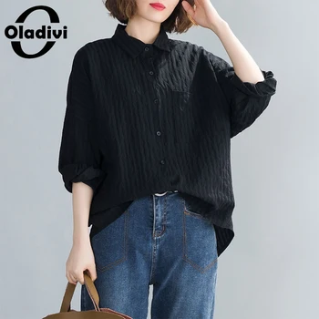 

Oladivi Plus Size Women Shirts Fashion Casual Tops Ladies Work Wear OL Official Blouses Spring 2020 New Tunic Blusas