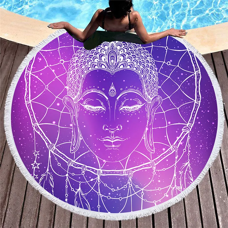 Новинка 2019 европейский стиль летнее круглое пляжное полотенце с кисточками