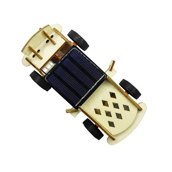 

DIY Car model Environmentally Friendly Wood Small Solar Car Manual Assembly Toy Model Kit