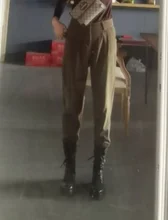 Pants Women Clothing Office-Suit Korean-Trousers Classic Harajuku Yitimoky High-Waist