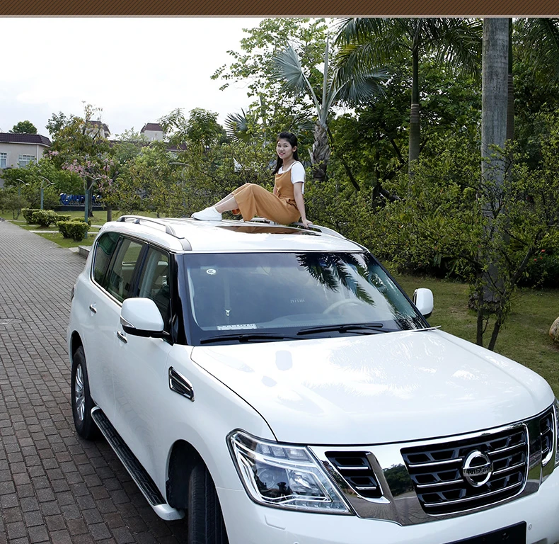 Для Nissan Patrol Y62 2012- багажник на крышу рельсы багаж бар Перевозчик штанги Топ Стойки железнодорожные коробки OEM алюминиевый сплав