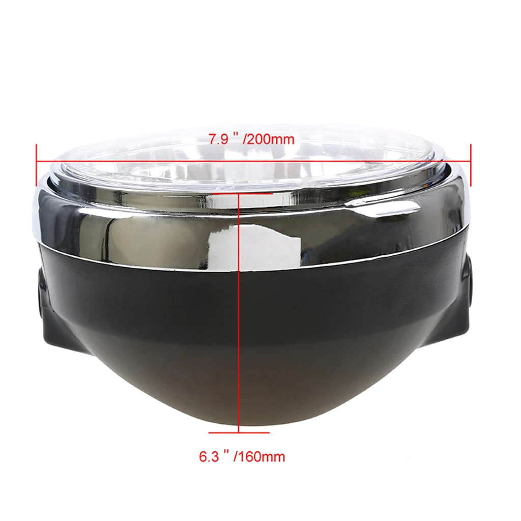 12V Moto Chrome Halogen Headlight Headlamp for Honda CB400 CB500 1300 Hornet 600