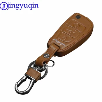 

3 Buttons Leather Key Cover Case Protector For Audi Sline A3 A4 A6 A6L A8 TT Q7 S6 Keychain Auto Accessories Car-Styling