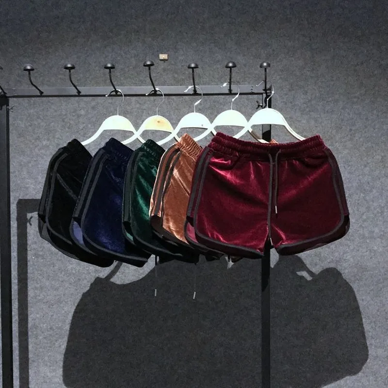 Женские бархатные Шорты Booty байкерские пикантные милые мини-шорты с завышенной