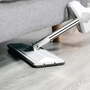 

Flat Mop Free Hand Washing Stainless Steel Handle Spin Mop House Home Office Cleaning Tool Microfiber Pad Kitchen Floor Clean