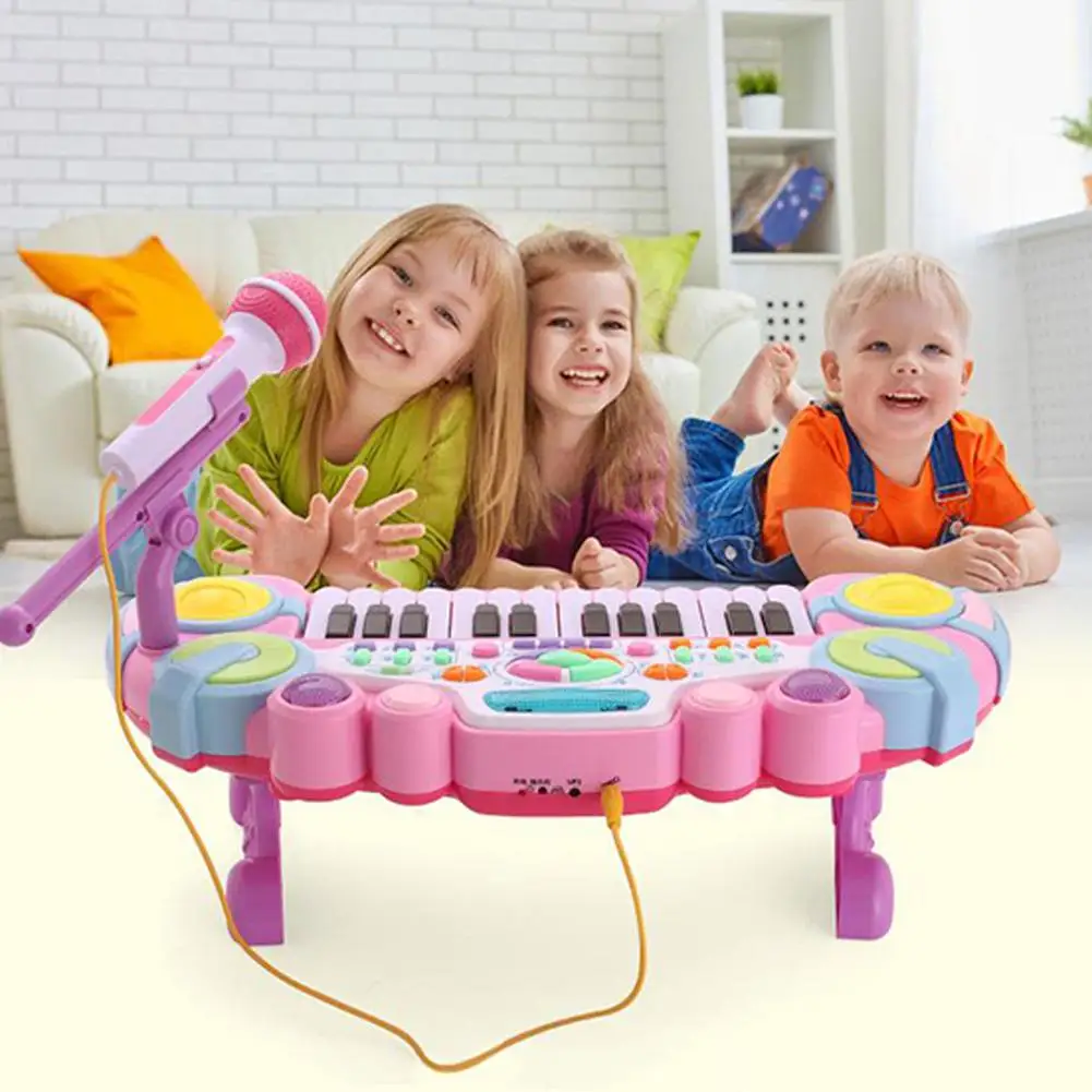 Kuulee Baby Piano игрушка малыш пластиковое музыкальное пианино раннего образования музыкальный инструмент с микрофоном