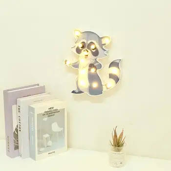 

3D Animal Cartoon Night Light Cute Soft Beautiful Room Decoration Light for Children's Gift