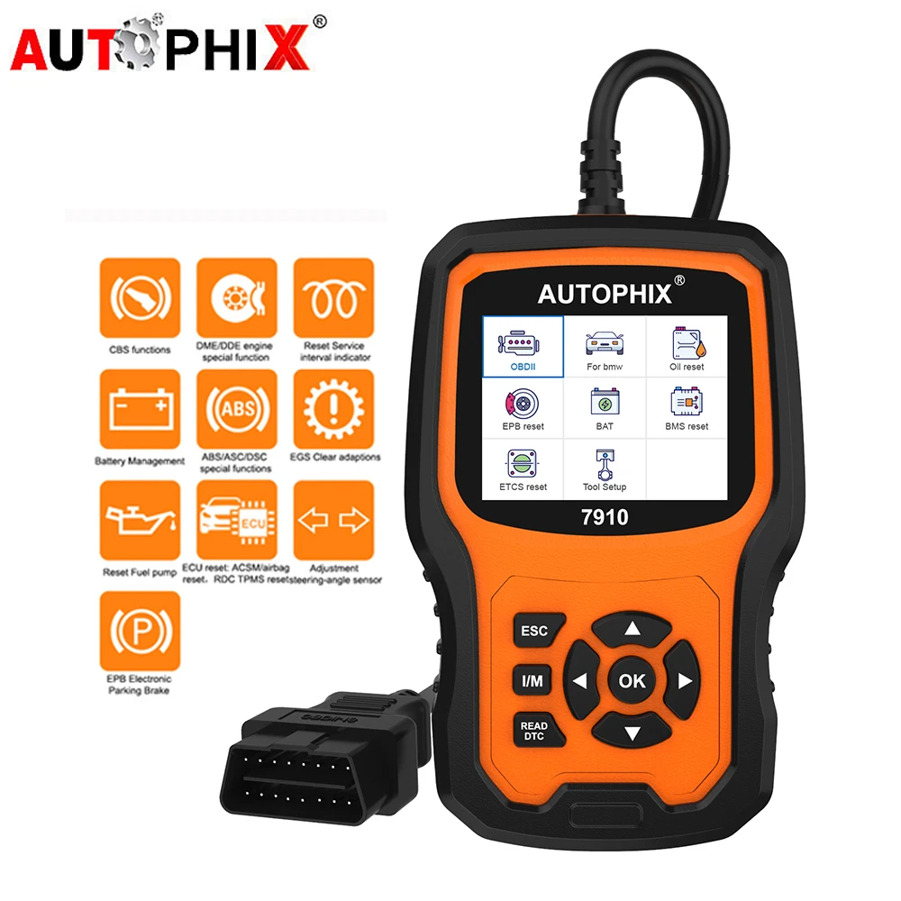 US $79.00 Autophix 7910 For Bmw Mini Obd2 Scanner Oil Battery Epb Sas Airbag Tpms Reset Obdii Scanner All System Car Diagnostic Tools