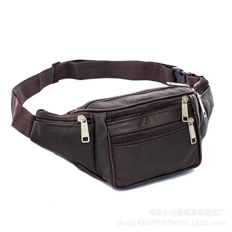 Wholesale Genuine Leather Casual Business Wallet Korean-style Men's Outdoor Running Waterproof Large-Volume Can Come Appearance