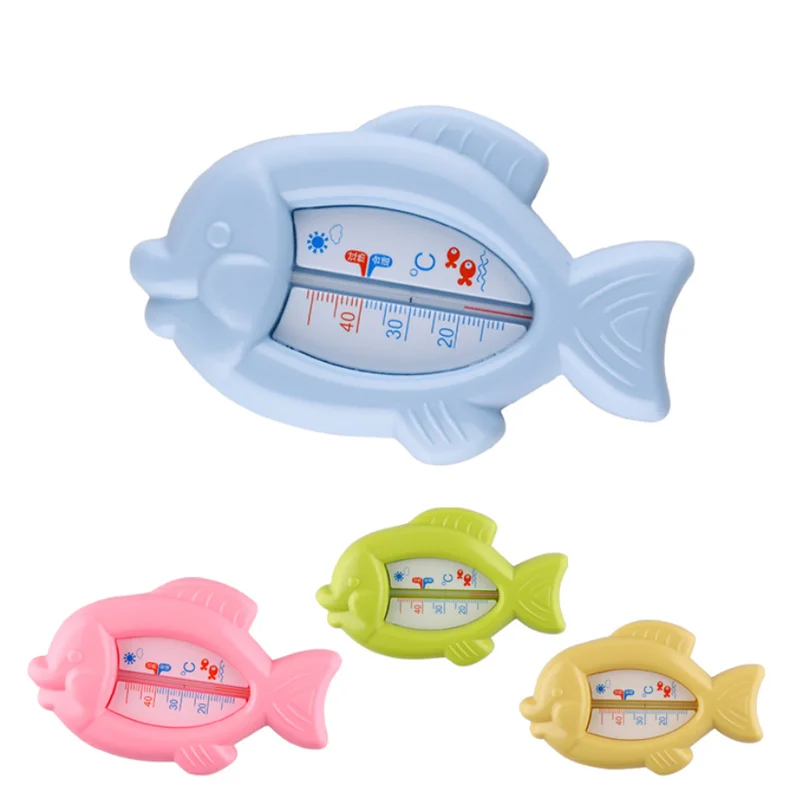 

Lovely Baby Bath Thermometers Toy Floating Water Thermometers Float Fish Shaped Safe Plastic Tub Watering Sensor Thermometer