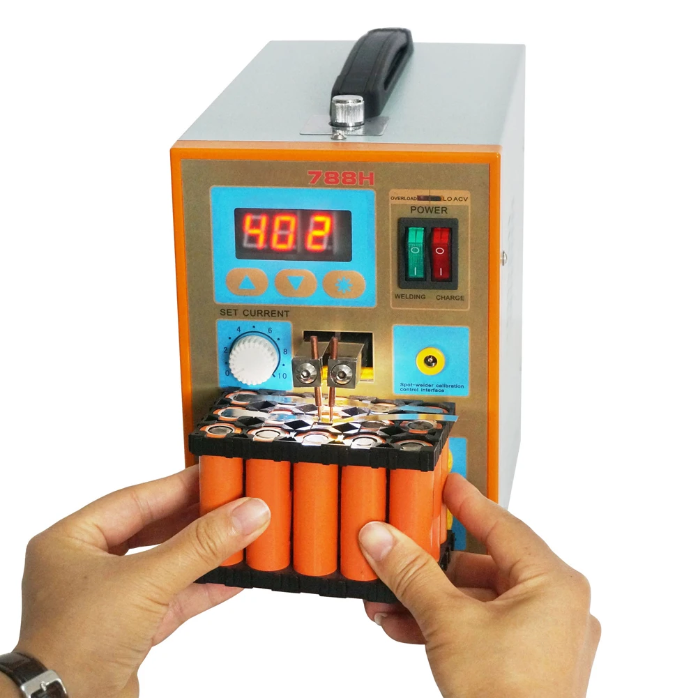 Pulse Spot Welding Machine Spot Welder LED Light Lithium Battery Test USB Charging for 18650 Battery Pack Weld 788H EU/US/UK/AU