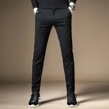 Мужские повседневные штаны для фитнеса из смесового хлопка, длинные брюки размера плюс, зимние эластичные темно-серые Молодежные свободные брюки