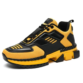 

Light Running Shoes Men Winter Comfortable Mesh Yellow Trainers Sneaker Male Fashion Men Sport Running Shoes Deportivas Hombre