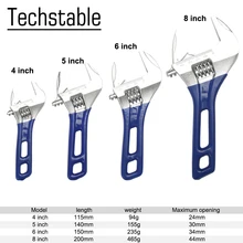 Ручные инструменты " 5" " 8" регулируемый гаечный ключ универсальный гаечный ключ мини гаечный ключ Мультитул Синий 24 мм 30 мм 34 мм 44 мм