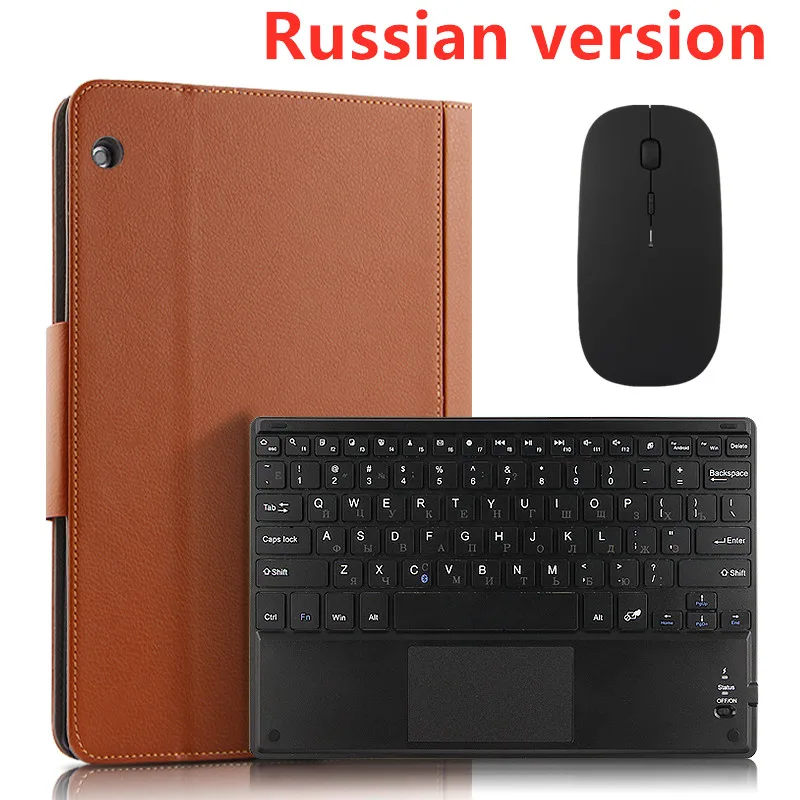 Чехол для lenovo Tab M10 TB-X605L TB-X605F i, защитный чехол с Bluetooth клавиатурой, защитный чехол из искусственной кожи для lenovo TAB M10 10,", чехол для планшета - Цвет: brown mouse Russian