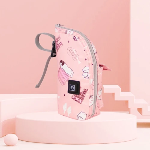 USB 아기 병 따뜻하게 휴대용 여행 우유 따뜻하게 유아 먹이 병 따뜻한 커버 절연 온도 조절기 온난화 가방 5