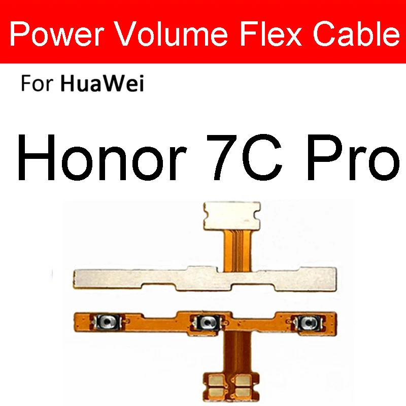 Вкл/Выкл питания Voulme гибкий кабель для huawei Honor 7A/7A Pro AUM-L29/Honor 7C AUM-L41/Honor 7X объем питания гибкий кабель боковой кнопки ленты - Цвет: Honor7CPro