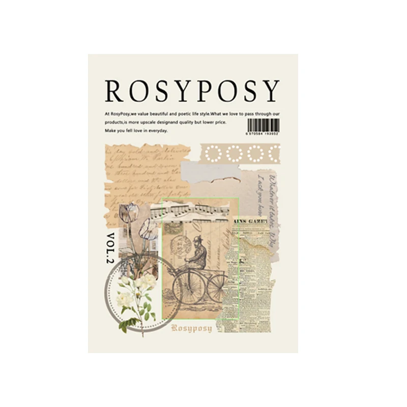 ROSYPOSY Scrapbooking Stickers Junk Journal Background Diary Decoration DIY Big Sticker Dot Flower Design Hobby Craft Supplies
