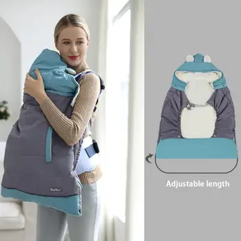 

Warm Baby Carrier Cloak Mantle Cover Winter Kangaroo Infant Windproof Strap Hug Quilt For Waist Stool Stroller Accessories