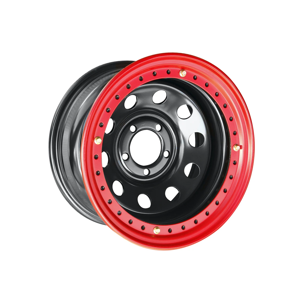 Disc reinforced JEEP steel black 5х114, 8xR15 D84 ET-19 with squalor(red