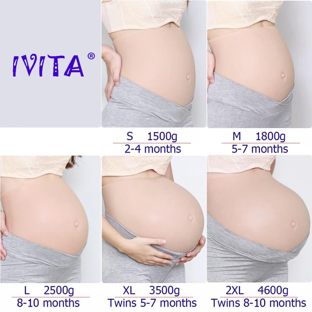 Ivita 100 Artificial Silicone Fake Pregnant Soft Belly Realistic Silicone Pregnancy Jelly Belly For Crossdresser Unisex Cosplay Breast Protheses Aliexpress