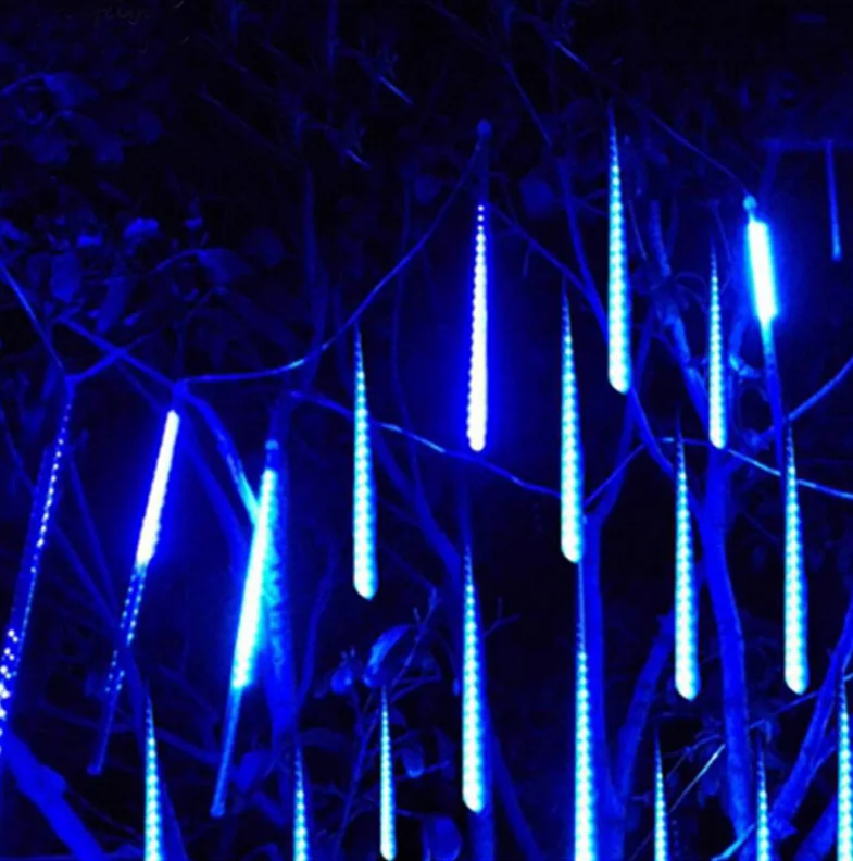 8 шт./компл. 50 см Led Метеоритный дождь Дождь лампа для вечерние свадебные праздники Рождественская елка светодиодная гирлянда супер яркий