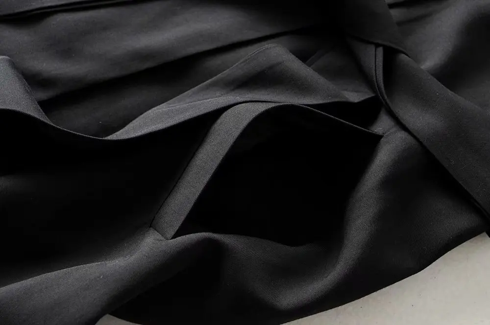 Мода Za для женщин Стильное однотонное пальто ветровка с поясом Длинный рукав отложной воротник негабаритных женщин Верхняя одежда Топы