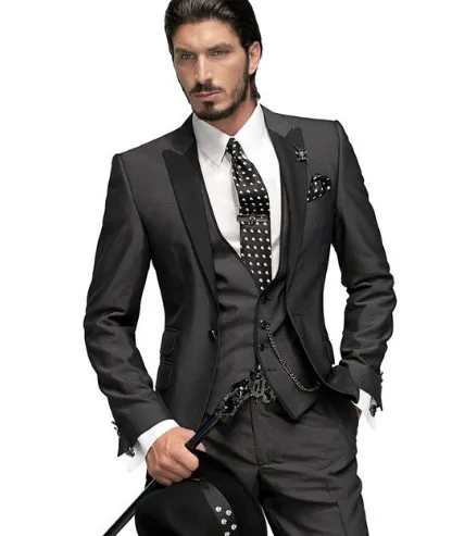 

2020 Black Colorful Tuxedo Groom Prom Pink Dress Wedding Dress Elegant Slim Men's Suit Set 3 Piece(Jacket+Pant+Vest)