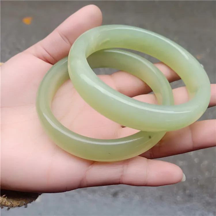 Natural hetian jade handcarved bangle bracelets women jade bangles jade