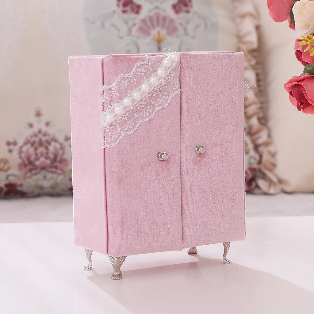 

Velvet Closet Design Jewelry Storage Box Necklace Earring Organizer Case