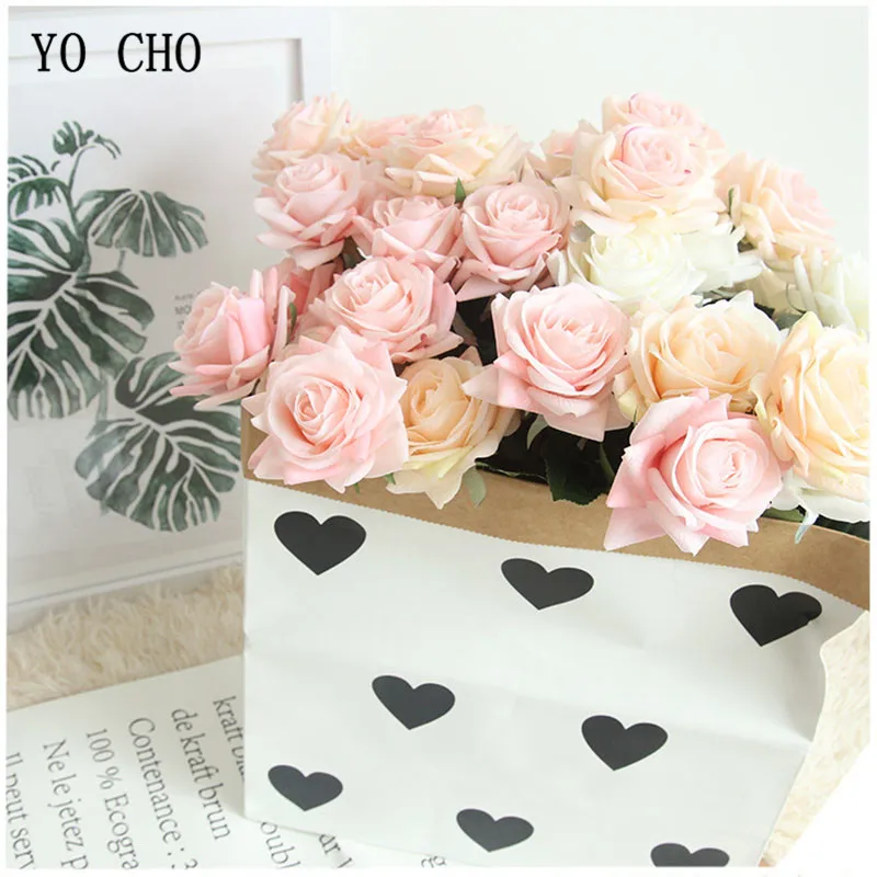 artificial flower roses wedding home decoration  (15)
