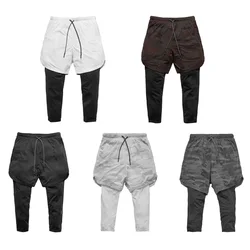 VIP Link – pantalon de course 2 en 1 pour hommes, survêtement de Sport, de Fitness, de gymnastique, vêtements d'entraînement serrés, de jogging, d'entraînement, 2021 