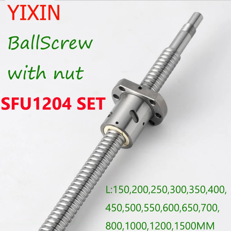 

SFU1204 C5 Ball Screw BallScrew With1204 Flange Single Ball Nut End Machined Customizable Any Size Processing For CNC 3D Priter