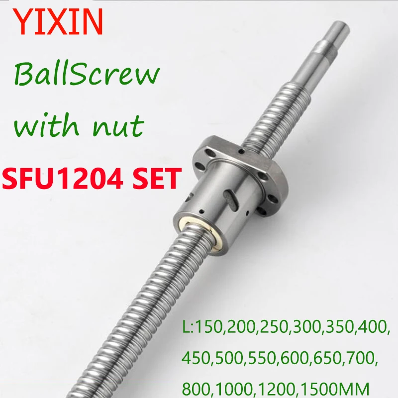 Ball Screw SFU1204-250mm & Single Flange BallNut End Machined RM1204 Ballscrew 