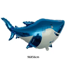 Высокое качество, большие размеры 96X56 см, воздушные шары в виде акулы, globos, для детского дня рождения, украшения, Детские воздушные шары, Свадебный баллон гелия