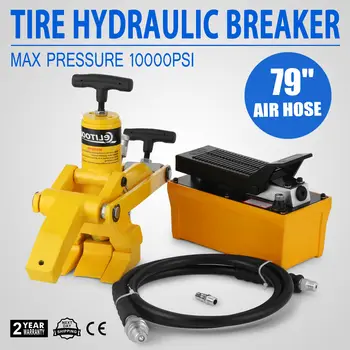 

5" Tire Tractor Truck Hydraulic Bead Breaker Tire Changer Foot Pump Heavy Duty With Hydraulic Metal Foot Pump and Air Hose