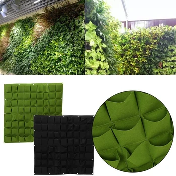 

72 Pocket Vertical Wall Garden Planter Wall Hanging Planting Bags for Garden Indoor Outdoor