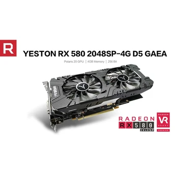 

Yeston RX580 2048SP 4G D5 GAEA ie Card Video Card Radeon Chill Polaris 20 Dual Fan Cooling 4GB Memory GDDR5 256Bit