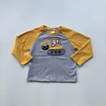 

children boys FALL/AUTUMN raglans kids boys grab raglans with long yellow sleeve boys cute clothing