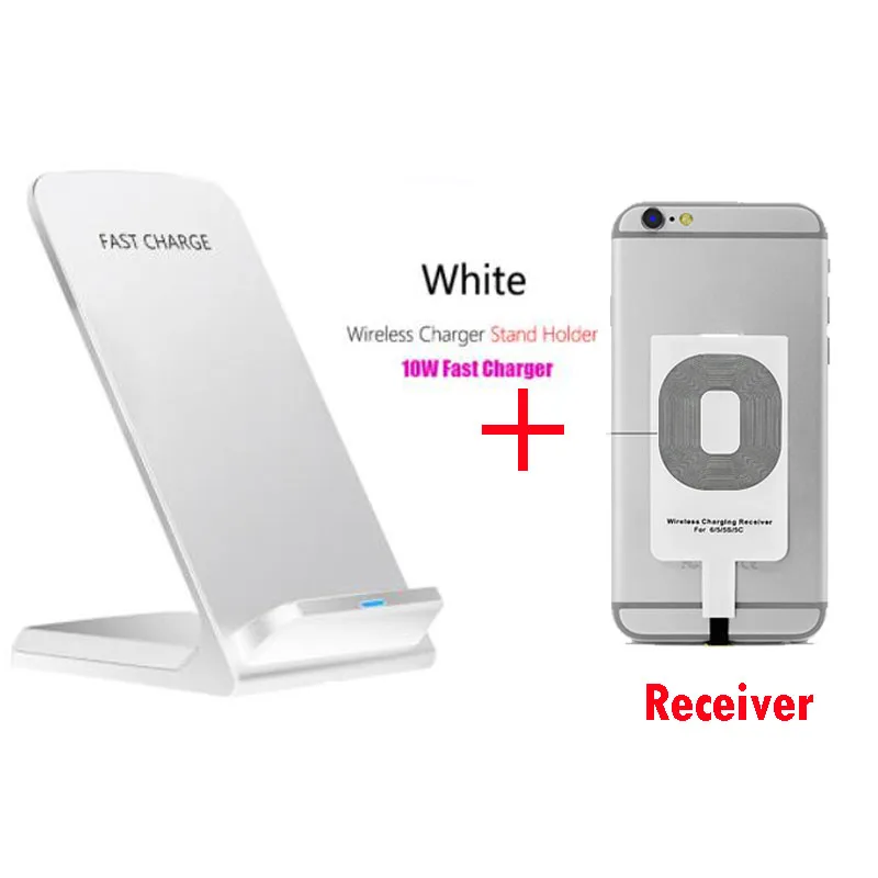 Wireless Charger For Doogee S60 S70 Lite S90 Pro S95 Pro BL5000 BL7000 BL12000 S55 Lite Charging Pad Qi Receiver Phone Accessory - Тип штекера: Wite Stand Holder