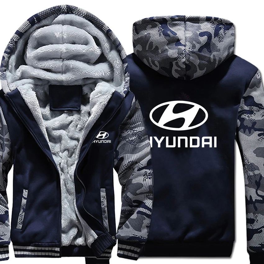 Толстовки hyundai, зимняя камуфляжная куртка с рукавом, Мужская Флисовая Толстовка hyundai, мужская Толстовка - Цвет: As picture